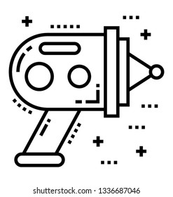 Line icon of space gun 