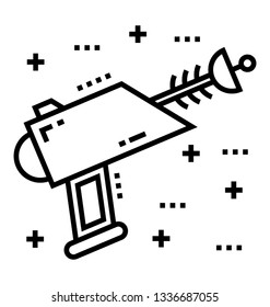 Line icon of space gun 