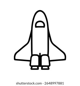 line icon space shuttle on white background vector
Vector icon on white background