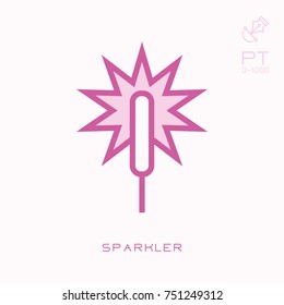 Line icon sparkler