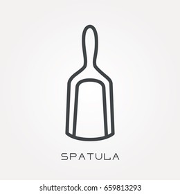 Line icon spatula