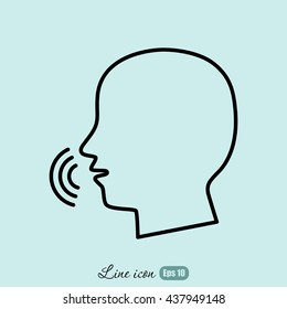 Line icon-  speak