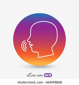 Line icon-  speak