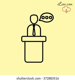 Line icon- speaker