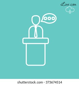 Line icon- speaker