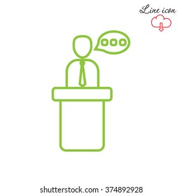 Line icon- speaker