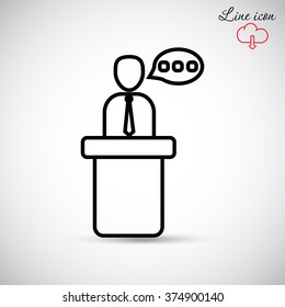 Line icon- speaker