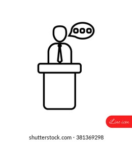 Line icon- speaker