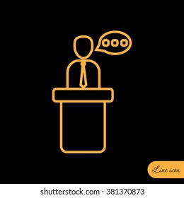 Line icon- speaker