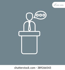 Line icon- speaker