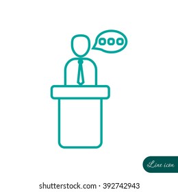Line icon- speaker