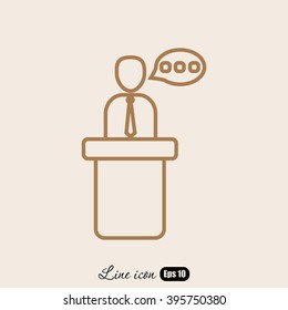 Line icon- speaker