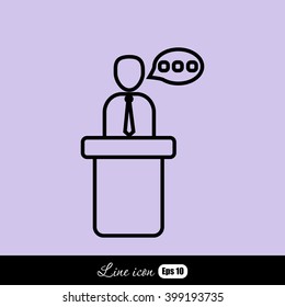Line icon- speaker