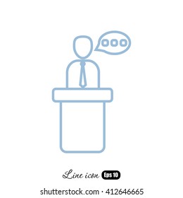 Line icon- speaker