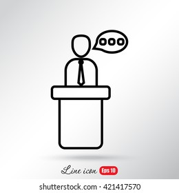 Line icon- speaker