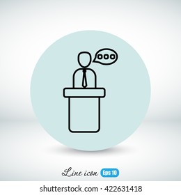 Line icon- speaker
