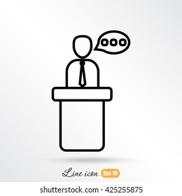 Line icon- speaker