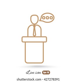 Line icon- speaker