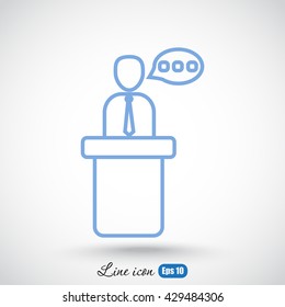 Line icon- speaker