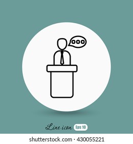 Line icon- speaker