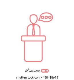Line icon- speaker