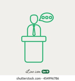 Line icon- speaker
