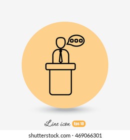 Line icon- speaker