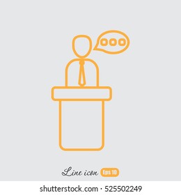 Line icon- speaker