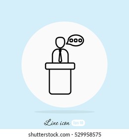 Line icon- speaker