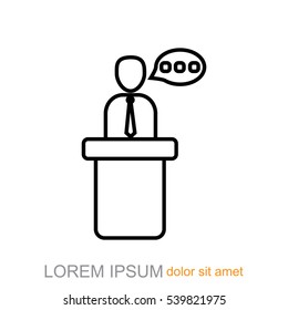Line icon- speaker