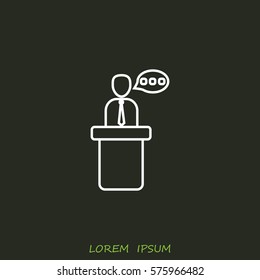 Line icon- speaker