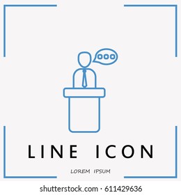 Line icon- speaker