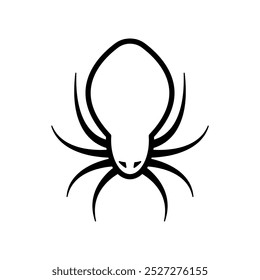 line icon spider vector flat illustration white background