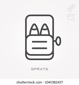 Line icon sprats