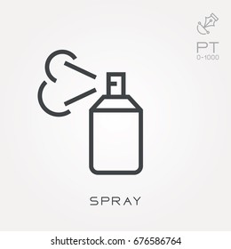Line icon spray