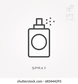Line icon spray