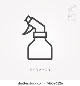 Line icon sprayer