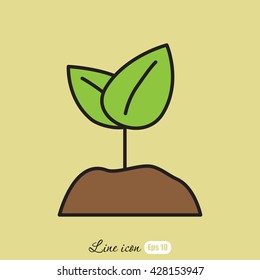 Line icon-  Sprout