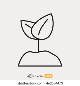 Line icon-  Sprout