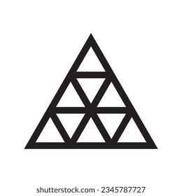line icon stacked triangles vector illustration isolated on white background.