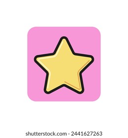 Icono de línea de estrella. Contenido destacado, bonificación, calificación. Concepto de símbolos. Se puede utilizar para pictogramas web, diseño e iconos de aplicación