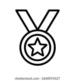 ícone de linha estrela medalha vetor no fundo branco
Ícone de linha de vetor no plano de fundo branco