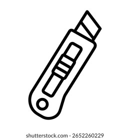 line icon stationery knife vector on white background
Vector line icon on white background