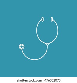 Line Icon of Stethoscope.