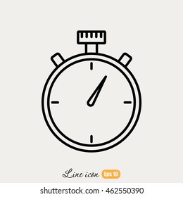 Line icon- stopwatch