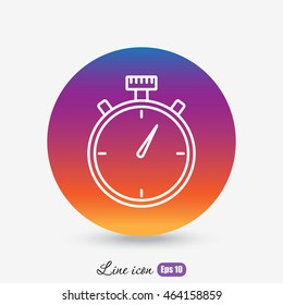 Line icon- stopwatch