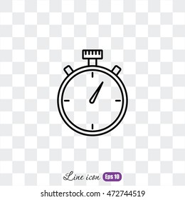 Line icon- stopwatch