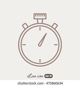Line icon- stopwatch
