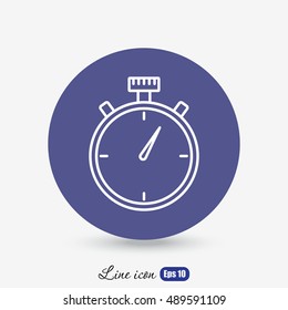 Line icon- stopwatch