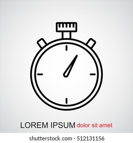 Line icon- stopwatch